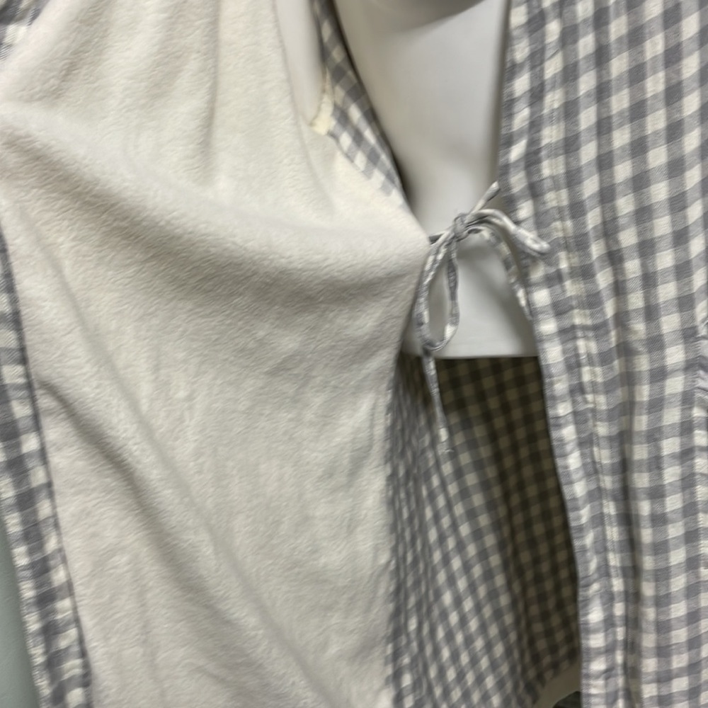 ANTHROPOLOGIE Saturday Sunday Robe Gray Checkered Pattern - Picture 10 of 12